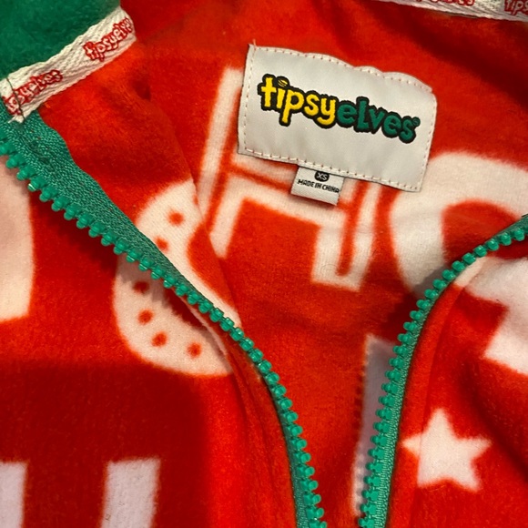 Tipsy Elves HO HO HO Christmas Onesie Jumpsuit Holiday Pajamas - Picture 3 of 4